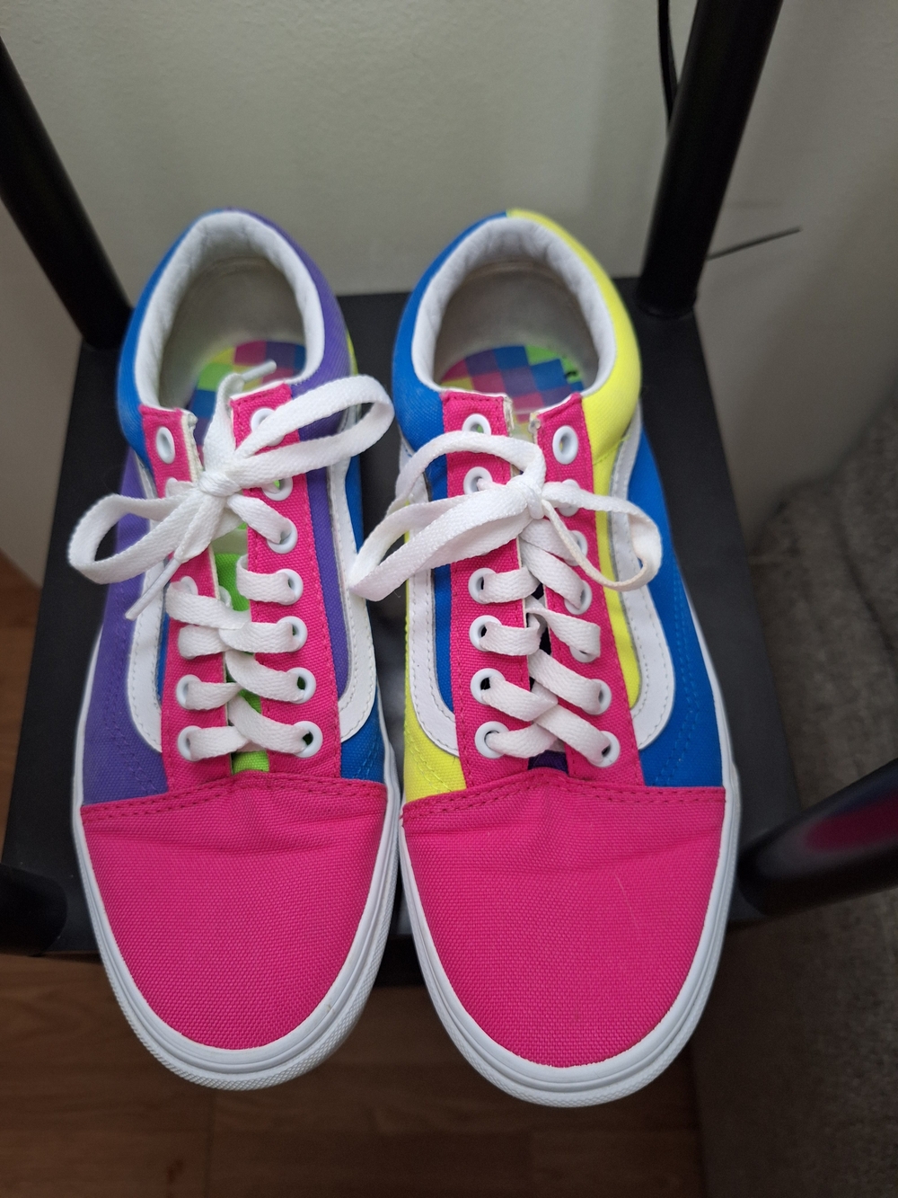 Vans Unisex Colorblock Canvas Sneakers - Pink, Blue, Yellow, Purple, Green
